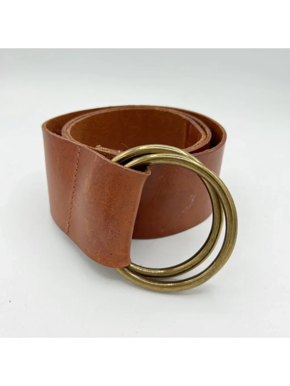 Vintage The Limited Wide Brown Leather Belt Size Large Women's